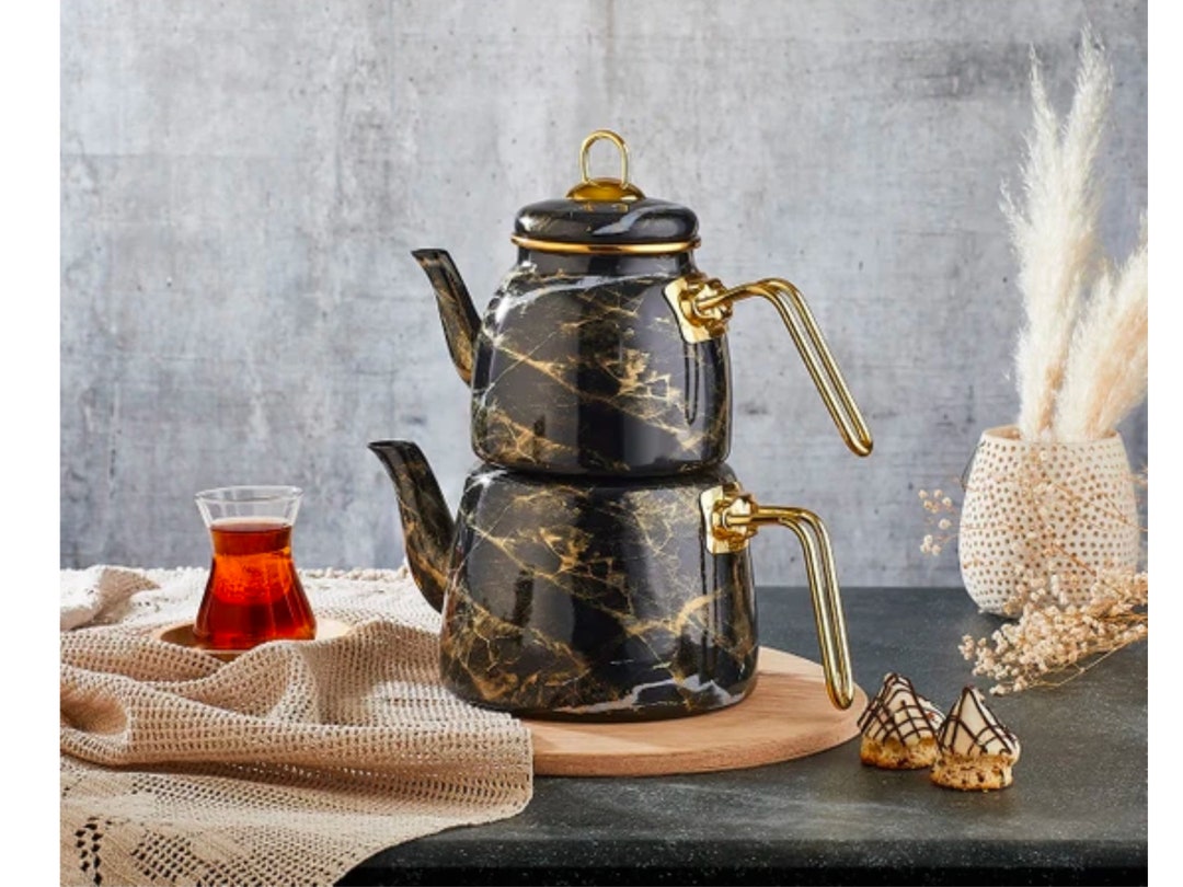 Elite Class Thin Marble Teapot Marble Teapot Turkish Etsy