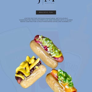 Miniature Hot Dog | Polymer Clay Food