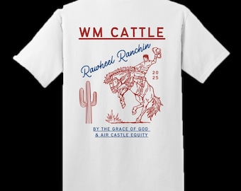 Rawheel Ranchin' T-Shirt: Western Rodeo Cowboy Graphic Tee - Ranch Life
