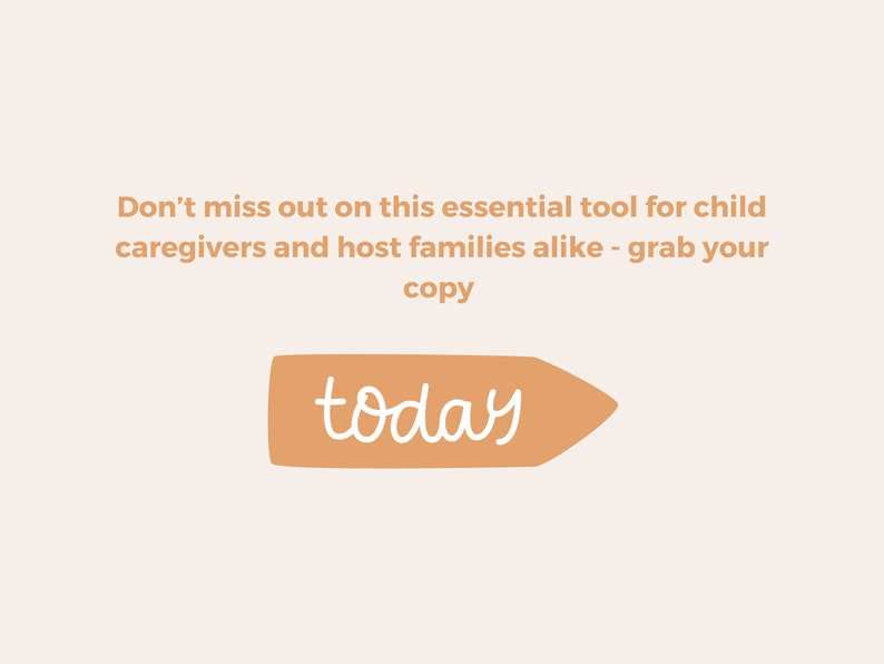 How to Host an Au Pair Handbook / Editable Template / Digital Schedule / Emergency Information