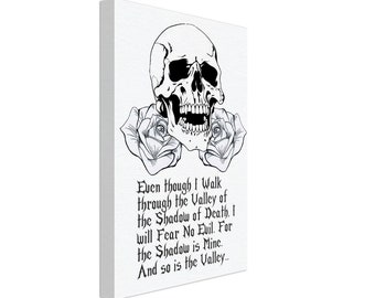 Skull and roses Canvas