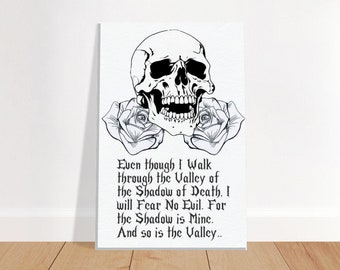 Skull and roses Canvas