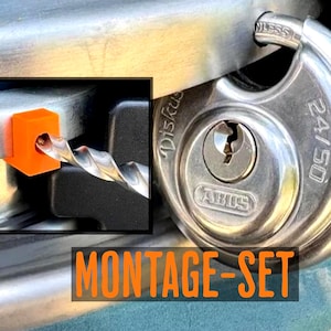 Bohrschablone mit Schloß für  Schiebetür Fiat Ducato, Citroen Jumper,  Peugeot Boxer Van Schiebetür Schloss