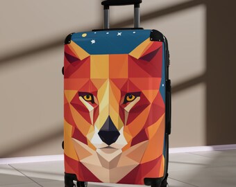 Suitcase Travel 4 wheels suitcase Vacations Wolf Travel Case