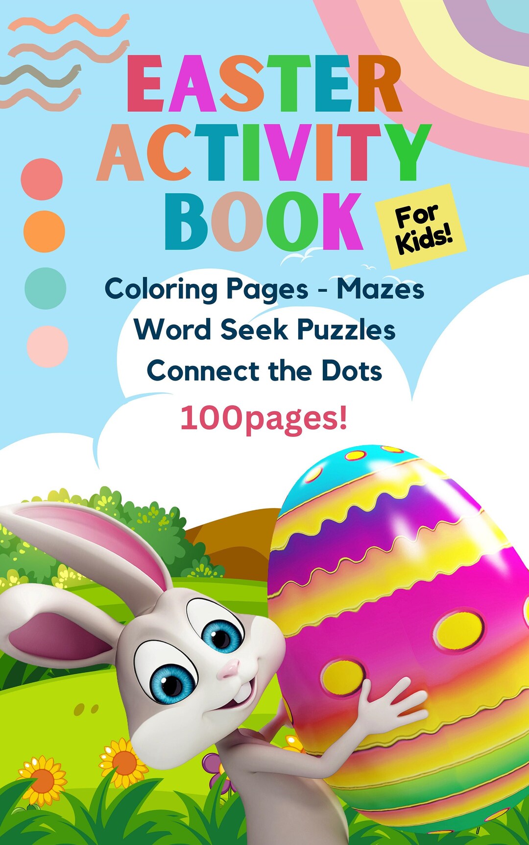 Easter Activity Book and Coloring Pages, Instant Download, 100 ...