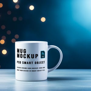 White Mug Mockup, PSD Mockup, PNG, Halloween Coffee Mug Mockup, Product Mockup, Smart Object Mockup, Cozy Mug Mockup, 11 Oz, Studio Mockup