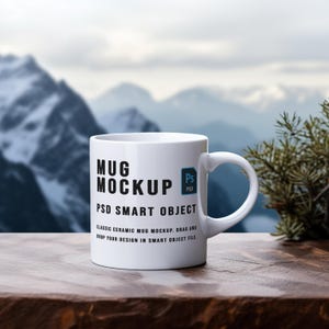 White Mug Mockup, PSD Mockup, PNG, Halloween Coffee Mug Mockup, Product Mockup, Smart Object Mockup, Cozy Mug Mockup, 11 Oz, Studio Mockup