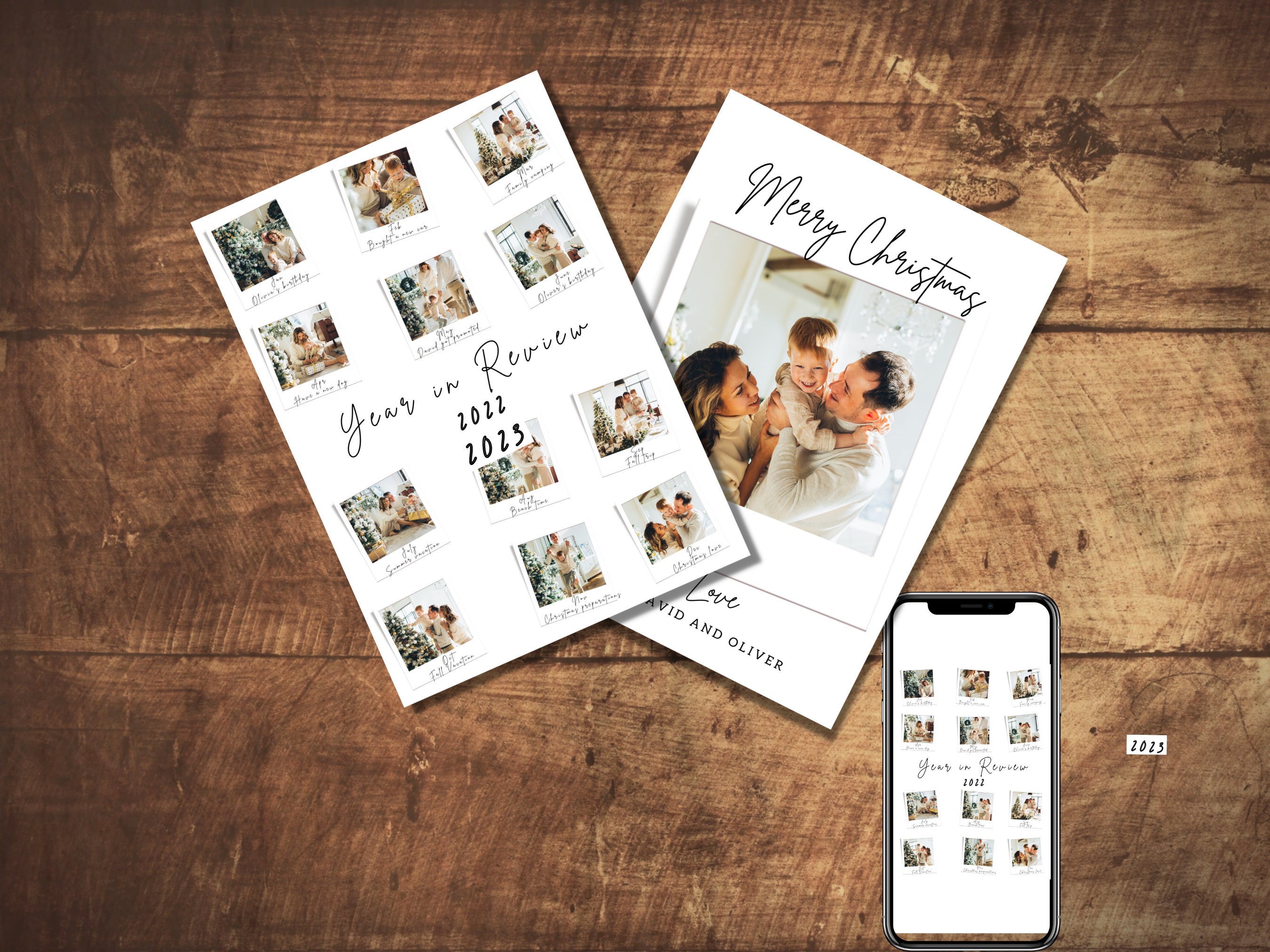 Canva Year in Review Template Monthly Minimalist Christmas Card Canva Year in Review Template Monthly Minimalist Christmas Card