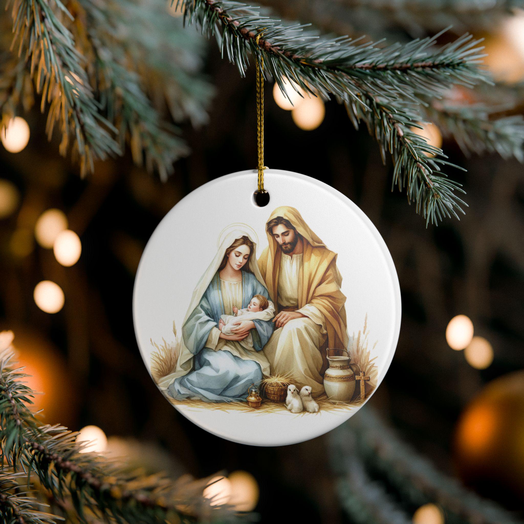 Baby Jesus in a Manger Ornament - Etsy New Zealand