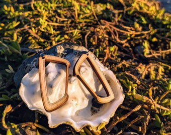 Carabiner Wood Dangle Earring