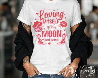 Loving Myself Valentines Day PNG | Trendy Valentines | Coquette PNG | Anti-Valentine Day