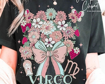 Virgo Zodiac Design PNG | Zodiac Sign | Astrology Gift | Virgo Birthday | Zodiac Gift for Her