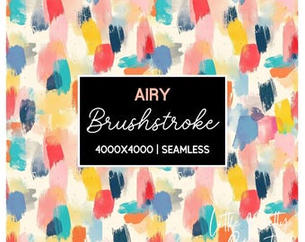 Airy Brushstroke Seamless Pattern Design PNG | Brushstroke Paper | Sublimation Designs | Brush Stroke PNG