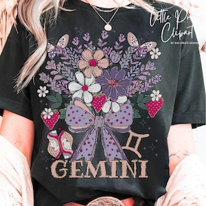 Gemini Zodiac Design PNG | Zodiac Sign | Astrology Gift | Gemini Birthday | Zodiac Gift for Her