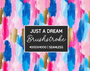 Dreamy Brushstroke Seamless Pattern Design PNG | Brushstroke Paper | Sublimation Designs | Brush Stroke PNG