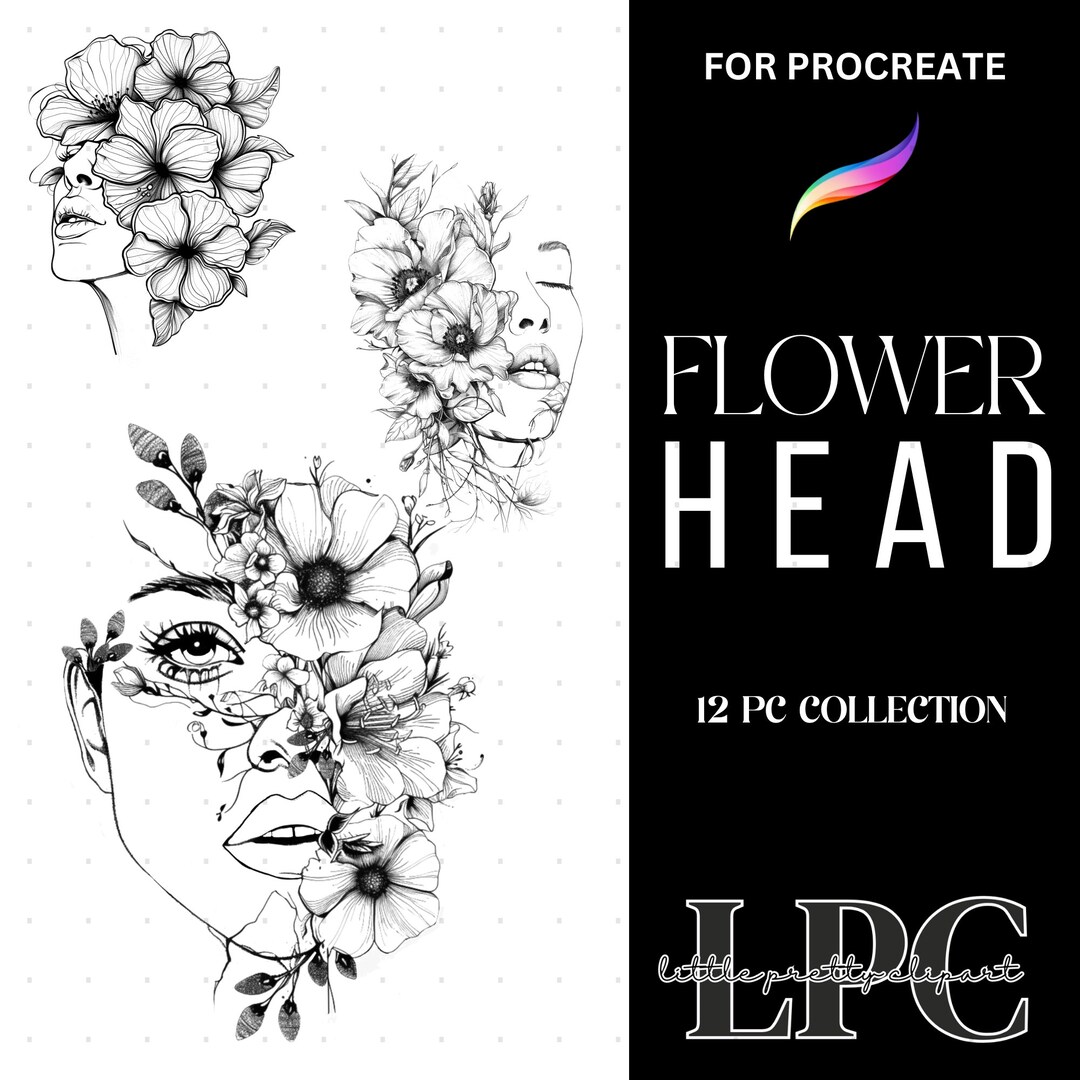 Flowerhead Procreate Brush Stamps | Procreate Brush | Floral Stamps - Etsy