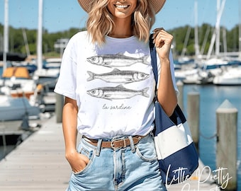 La Sardine Fisherman Aesthetic | Sardine PNG | Coastal Artwork | Coastal Vibes