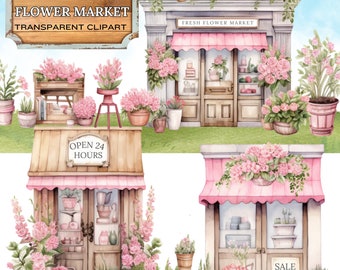 Flower Shop Clipart | Spring Flower PNG | Flower Market PNG