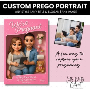 Custom Pregnancy Doll Portrait JPG | Custom Character | Custom Character | Doll Portrait Gift | Personalized Gift
