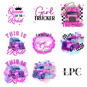 Girl Trucker Collection | Trucker Girl | Semi Trailer Truck - Etsy