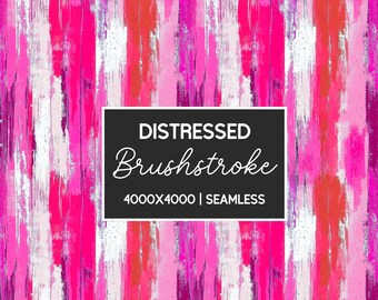 Distressed Pink Brushstroke Seamless Pattern Design PNG | Brushstroke Paper | Sublimation Designs | Brush Stroke PNG