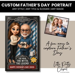 Custom Father&#39;s Day Doll Portrait JPG | Custom Dad Character | Dad Personalized Gift | Doll Portrait Gift | Personalized Gift