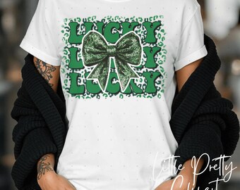 Lucky, Lucky, Lucky St Patties Day T-Shirt | Lucky Shirt | Saint Patricks day | Soft Girl Aesthetic