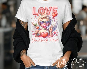 Love Yourself Cupid Valentines Day PNG | Trendy Valentines | Coquette PNG | Anti-Valentine Day