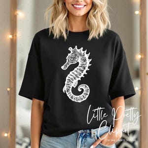 Hippocampe en dentelle blanche PNG | Clipart dentelle | Dentelle blanche PNG | Clipart hippocampe | Dentelle florale