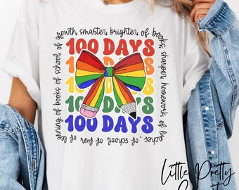 100 Days Smarter, Brighter, T-Shirt | 100 Days Shirt | School Celebration | 100 Days School
