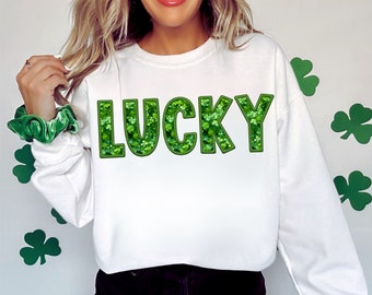 trébol, suerte, día de San Patricio, st. Camisa del día de San Patricio, suéter del día de San Patricio, sudadera del día de San Patricio,