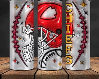 Chiefs Tumbler, Kansas City Football, 20oz Skinny Tumbler