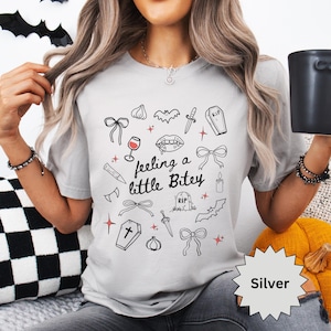Vampire Shirt Doodle Vampire TShirt Halloween Shirt Vampire Sweatshirt Spooky Season Tee Fall Shirt Womens Halloween Shirt Vampires Shirts