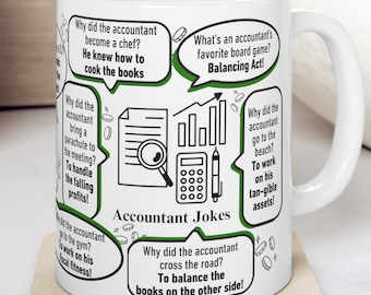 Accountant Jokes Ceramic Mug For Funny Accounting Office Gift
