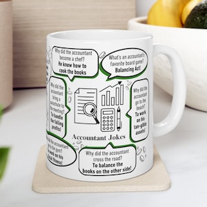 Accountant Mug, Funny Accountant Joke Mug, Accounting Office Gift, Accountant Humor Mug, Jokes And Puns, Accountant Gift, Accountant Cup