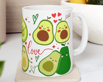 Avocado Lover Mug, Avocado Mug, Avocuddle Mug Gift, Valentines Day Gift Mug, Avocado Lover Gift, Avocado Gift