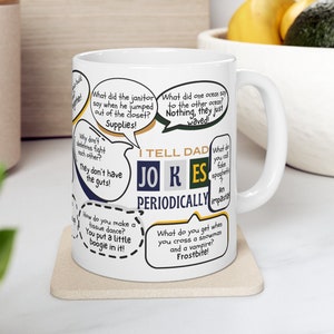 Papa Witze Becher Geschenk, lustiger Papa Witze Becher, humorvolles Becher Geschenk für Papa oder Vater, Vatertagsbecher, Vatertagsgeschenk, lustiges Geschenk für Papa, Papa