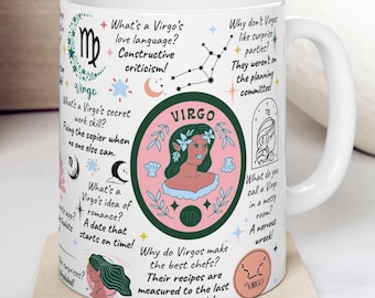 Virgo Sternzeichen Witze Lustige Keramiktasse Erhältlich In 11oz Oder 15oz