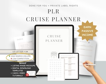 Done For You PLR Planner | Cruise Planner | Travel Planner | Editable Canva Template | Private Label Rights | HIGH Search LOW Competition