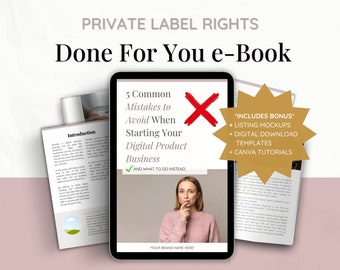 PLR Lead Magnet | Editable Canva eBook Template With Resell Rights | DFY Digital Products | Done For You Lead Magnet | Private Label Rights