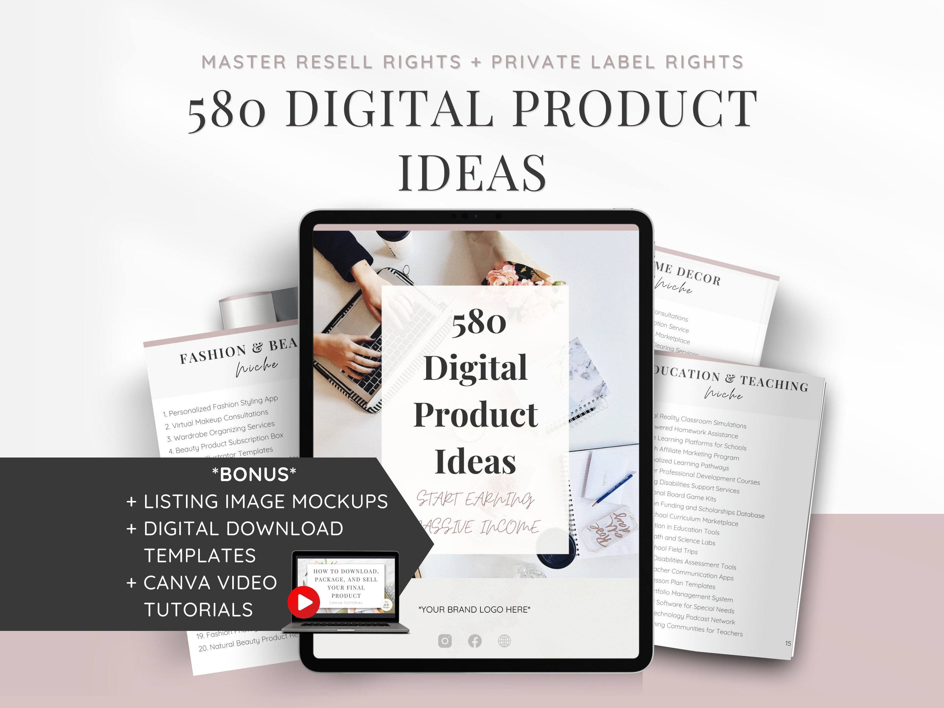 580 Digital Product Ideas for Passive Income | Done for You Lead Magnet ...