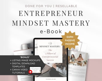 Done For You PLR eBook | Entrepreneur Mindset | Editable Canva Template | Private Label Rights Digital Product | Resell Rights