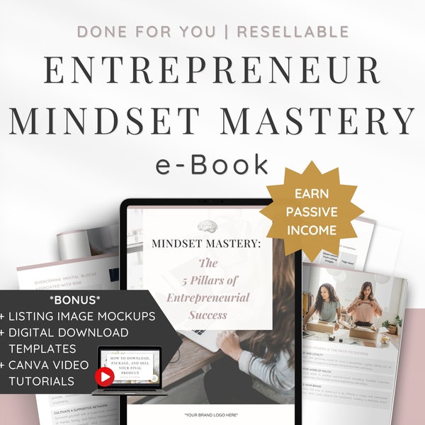 Done For You PLR eBook | Entrepreneur Mindset | Editable Canva Template | Private Label Rights Digital Product | Resell Rights