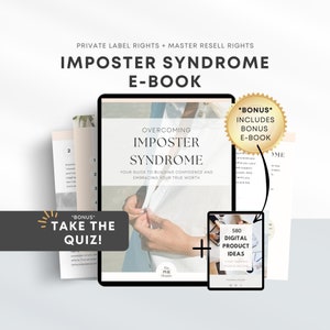 Overcoming Imposter Syndrome eBook with Master Resell Rights + Private Label Rights | PLR | MRR | Editable in Canva | Done for You | DFY