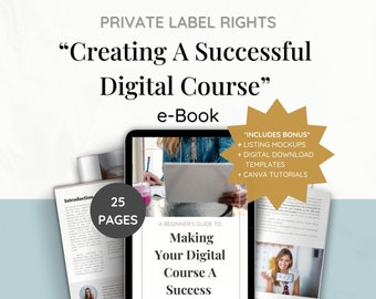Done For You PLR eBook For Digital Course Creation | Editable Canva Template | Private Label Rights | For Course Creators