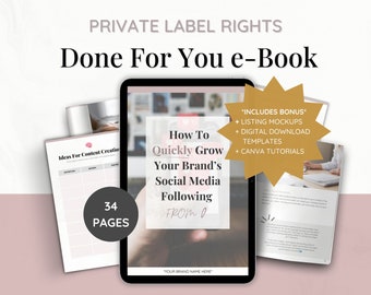 Social Media Strategy PLR eBook | Private Label Rights | eBook Canva Template | Build Passive Income | Resellable