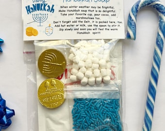 Chanukka Heißer Kakao • Heiße Schokolade Gastgeschenke • Chanukka Geschenke für Kinder • Heiße Kakao Gastgeschenke • Lustige Chanukka Geschenk