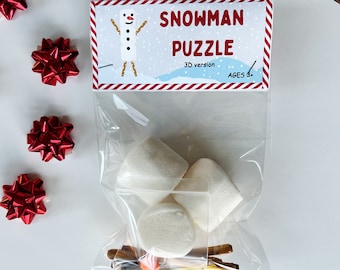Personalized Snowman Puzzle • Stocking Stuffers for Kids • DIY Snowman Kit • Winter Gag Gifts • White Elephant Gift Exchange • Box Filler