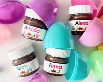 Garniture de panier de Pâques personnalisée • Chocolat et Nutella de Pâques • Gâteries de Pâques • Cadeaux de Pâques • Cadeaux de Pâques • Cadeaux de Pâques
