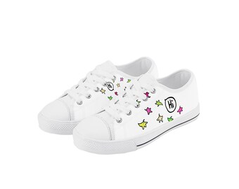 Kid's Heartstopper Converse | Customized Converse Shoes | Lgbt Gift | Nick And Charlie Converse | Heartstopper Merch | Laptop Decal